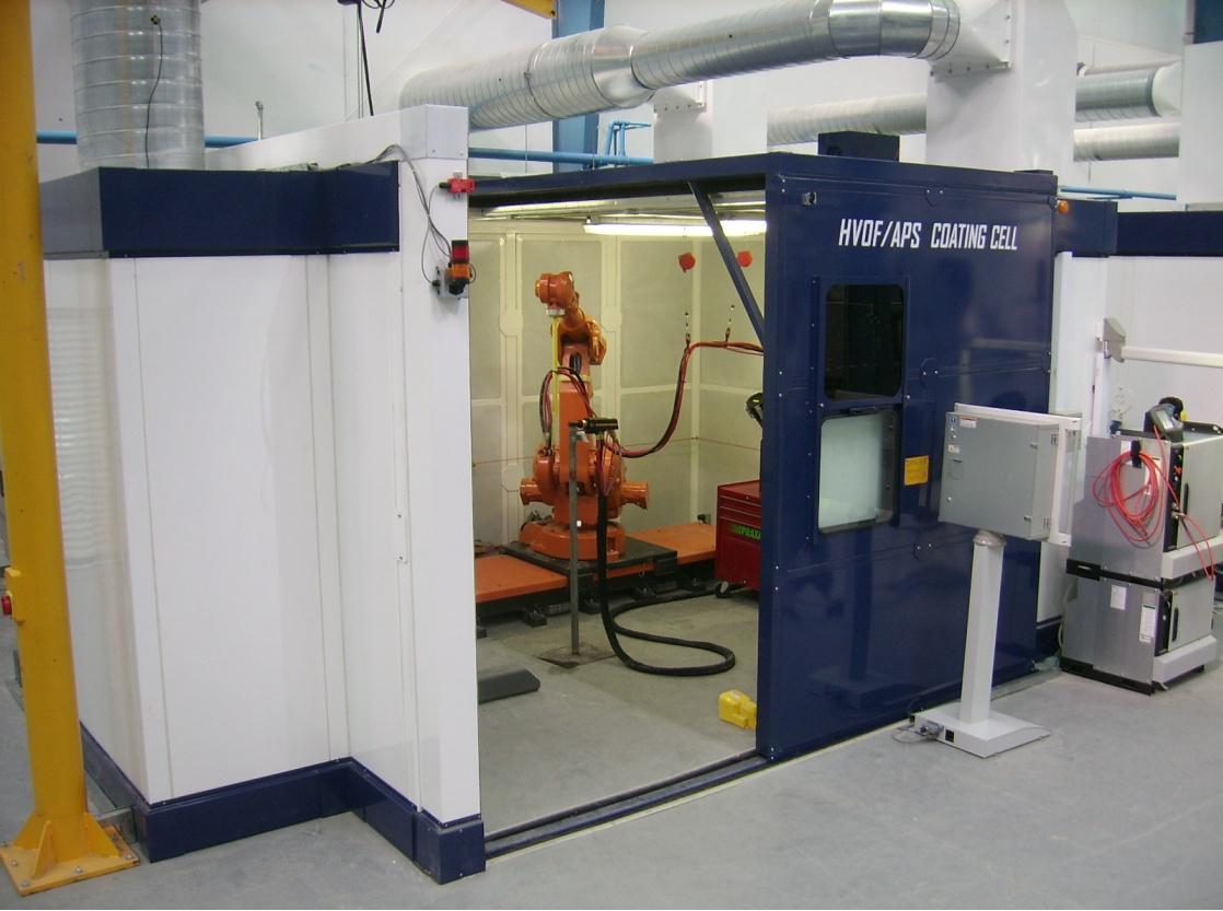 Sound Attenuated Dust Control Booths for Thermal Spraying applications. Suitable for cold spray, plasma, arc and flame and high velocity oxyfuel (HVOF) spraying