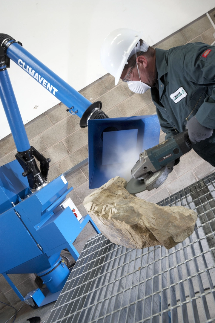 Mobile Dust Extraction Units used during sanding applications using a bespoke hood design