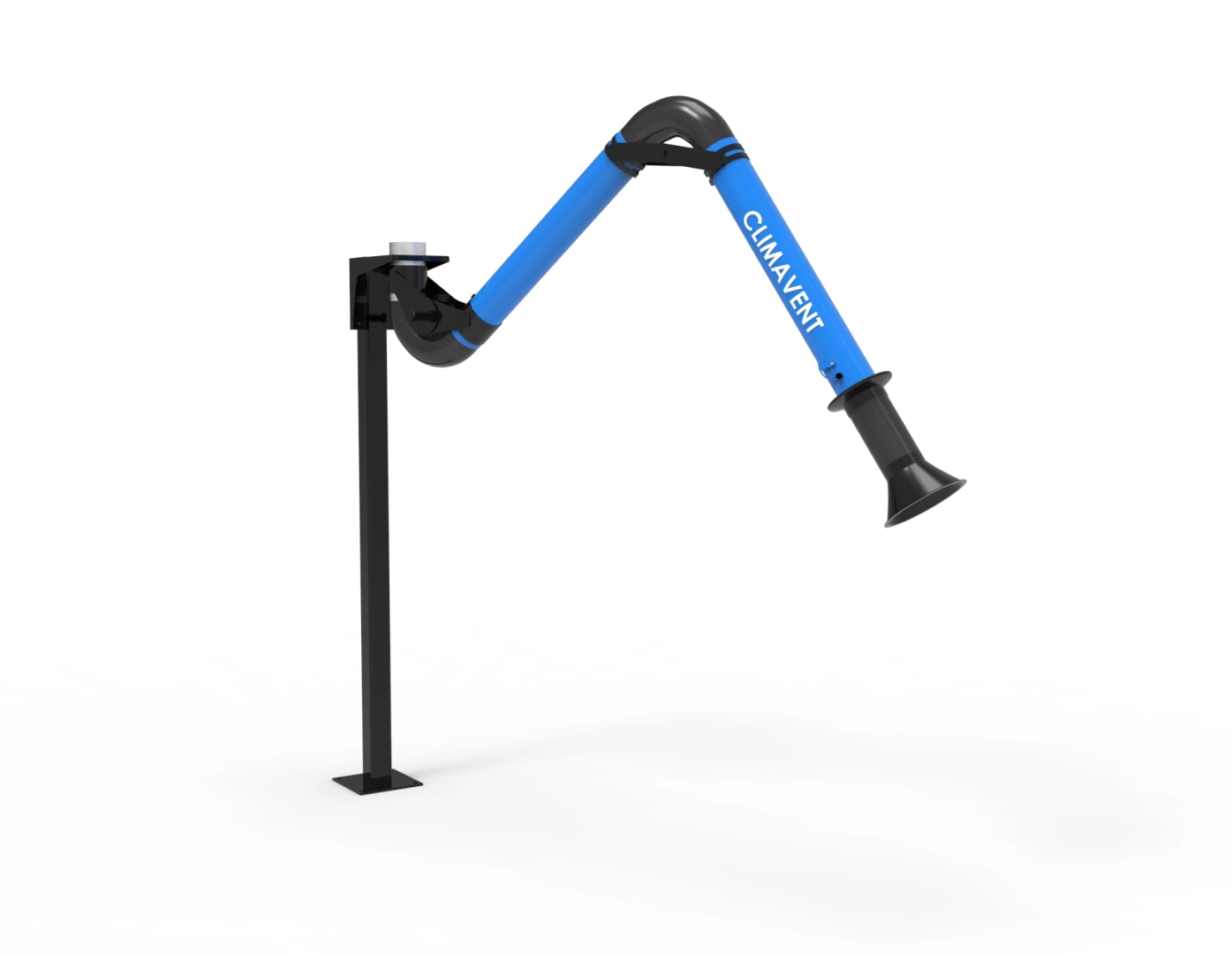 Extraction arm c/w arm mounting stanchion ideal for connection onto dust and fume extraction equipment