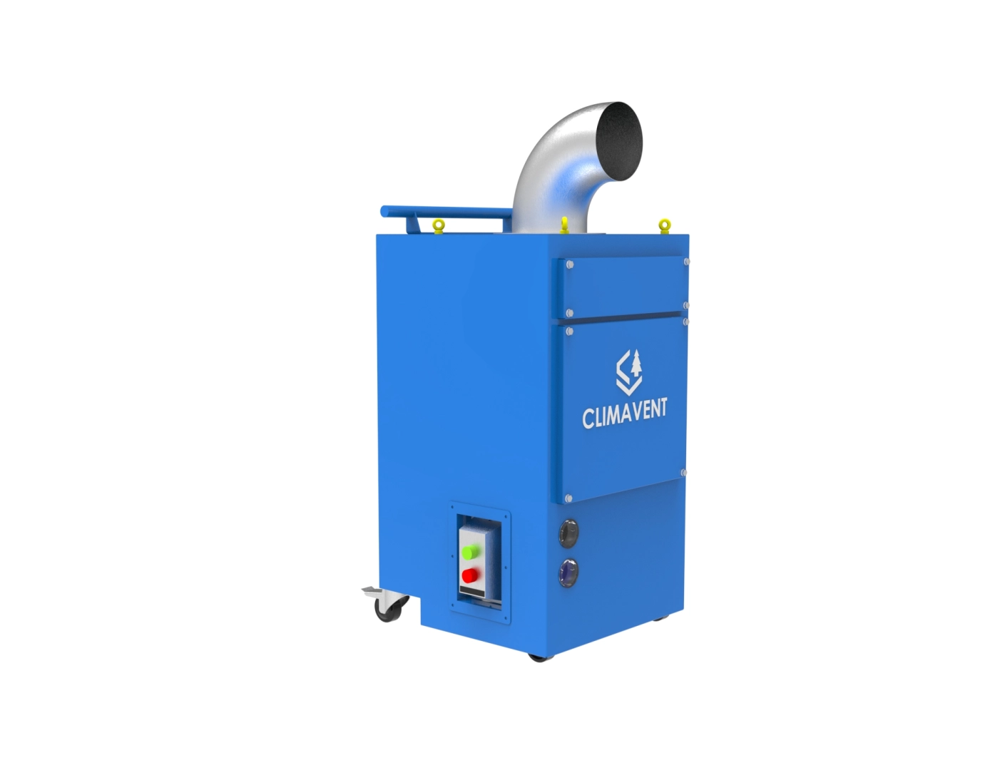 Mobile Solvent Fume Extraction Units Hwith a hose connection point enabling up to 10mtrs of ductwork to be connected to the extraction unit