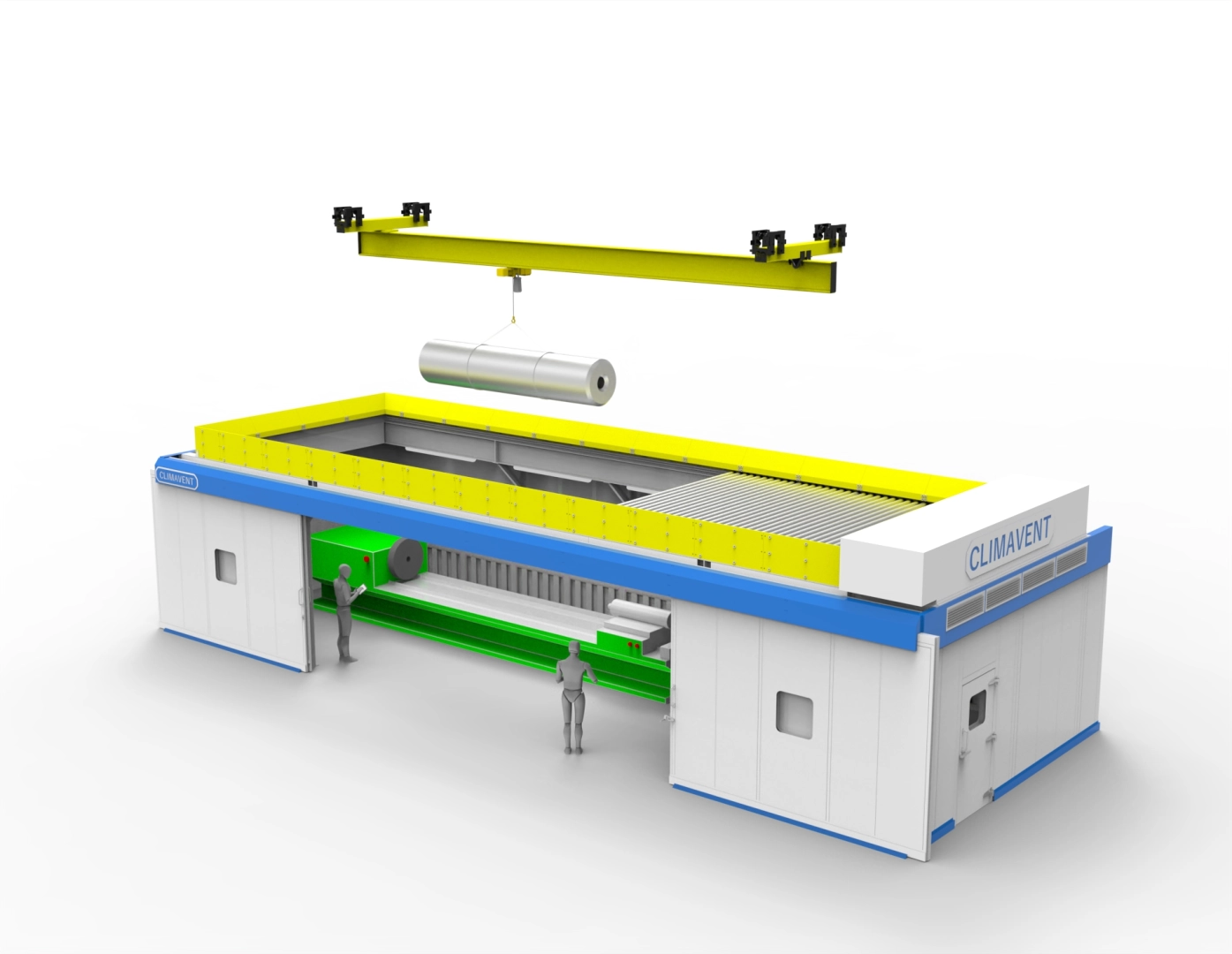 Dust Control Booth with crane access for large components