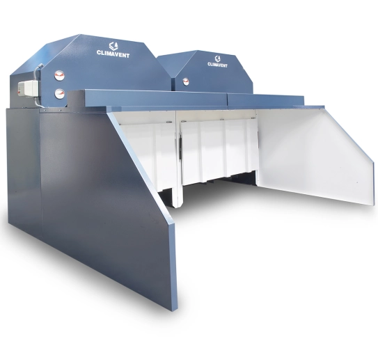 Standard 1.8m wide low profile dust control booth ideal for sanding applications